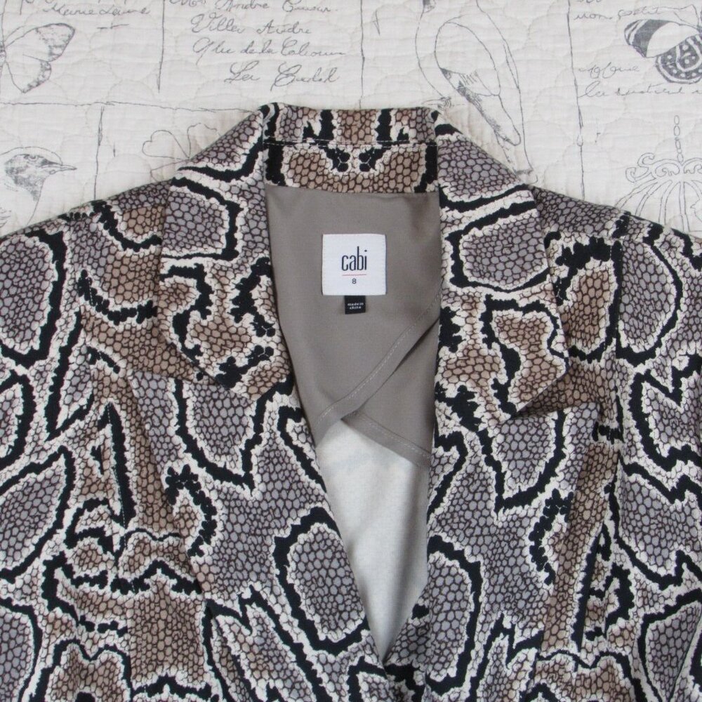 Euc Stretchy Cabi Python Blazer #3733 Snake Print… - image 7